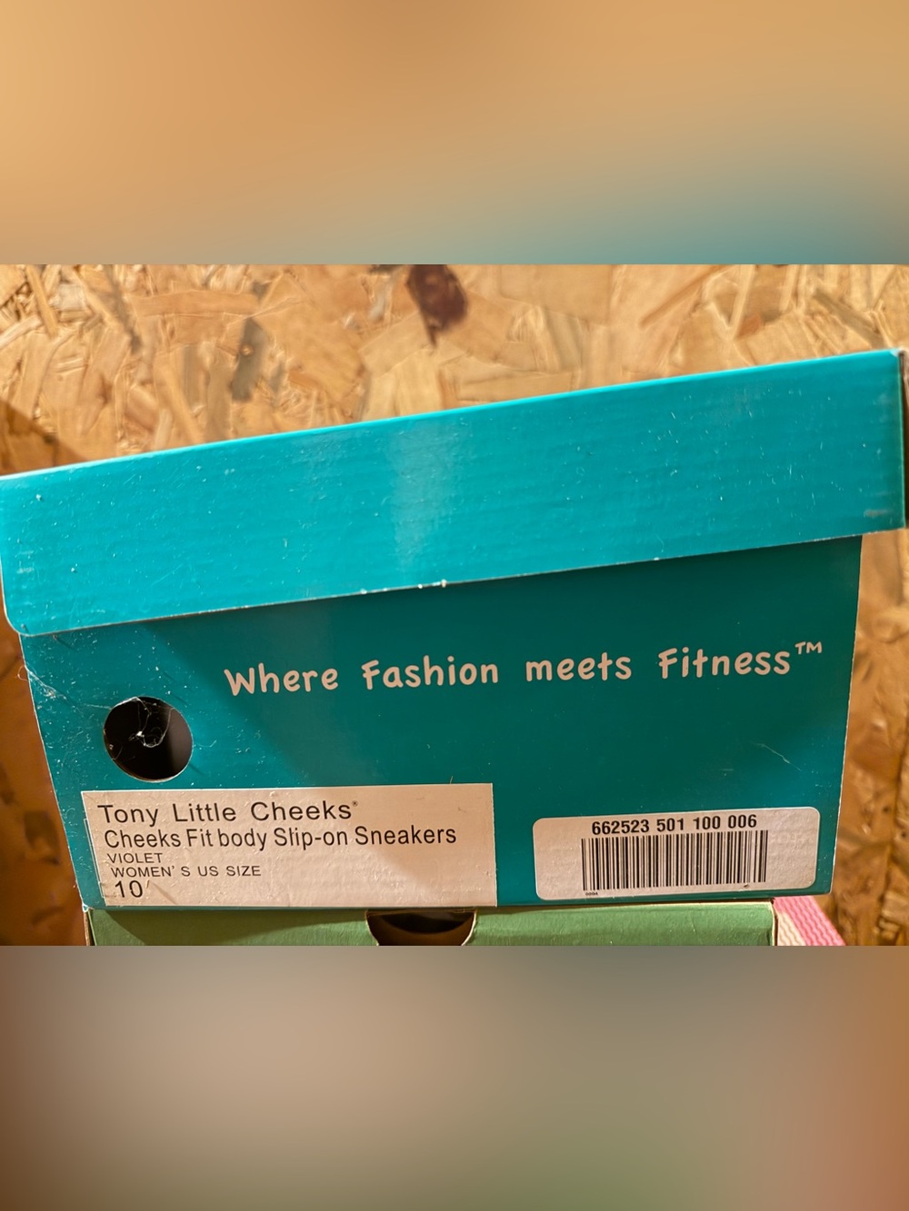Little Cheeks Teal Slip-On Sneakers Box